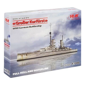 ICM S015 ship models plastic Scale 1:700 WWI German Battleship Grosser Kurfürst - Bild 1 von 24