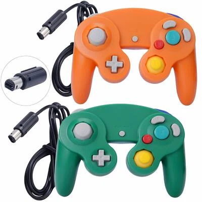 2 Pack Wired NGC Controller Gamepad for Nintendo GameCube GC & Wii U Console USA - Image 1 of 4