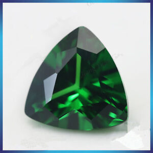 6x6 mm 1.19 ct Natural Mined Green Emerald Gems Trillion Cut VVS Loose Gemstones