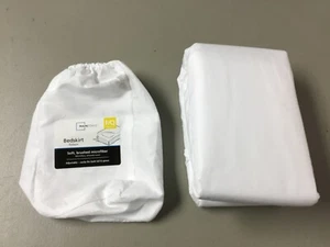 New Mainstays Soft Brushed Microfiber Bedskirt Full/Queen Artic White #217U - Picture 1 of 3