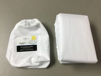 Nueva falda de cama Mainstays de microfibra cepillada suave completa/queen ártica blanca #217U Foto 1 de 3