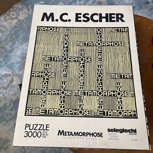 MC Escher Metamorphose Puzzle 3000 Pieces Selegiochi Italy Rare Complete 1st Ed