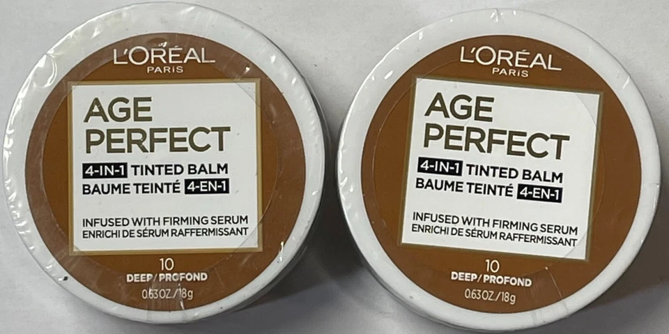 Loreal Age Perfect 4-In-1 Tinted Balm Foundation, 10 Deep, 2 Pack - Image 1 of 1