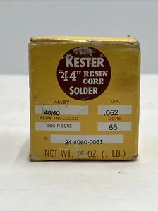 KESTER 44 RESIN CORE SOLDER .093 DIA 40/60 (16 ounces) #66 - Picture 1 of 6