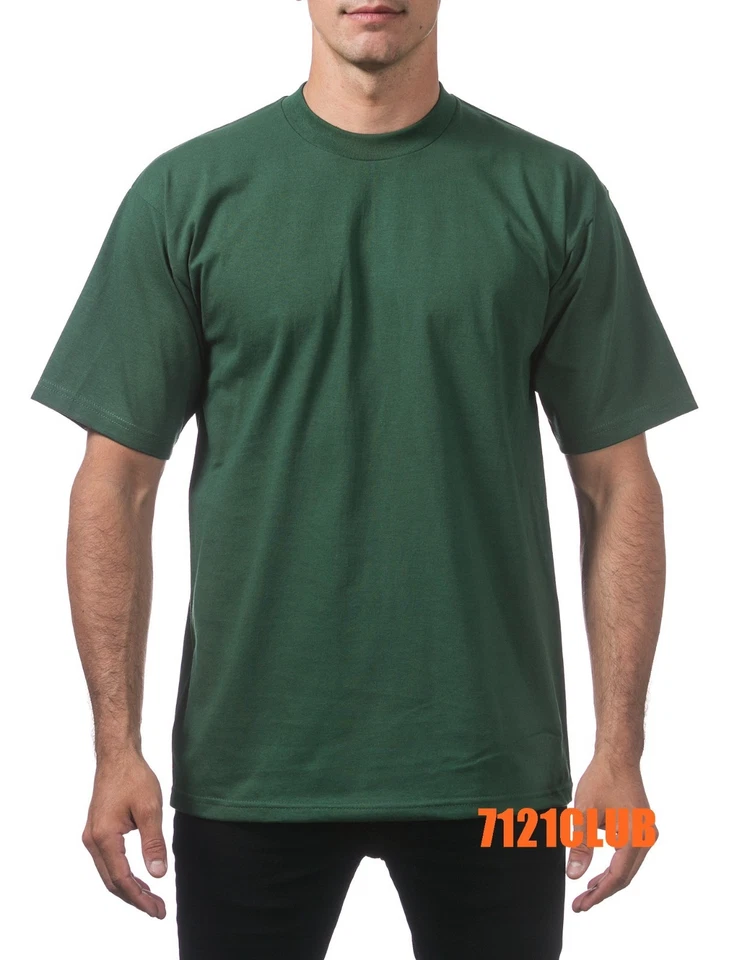 PRO CLUB HEAVYWEIGHT T SHIRTS PROCLUB MENS PLAIN SHORT SLEEVE BIG AND TALL M-7XL - Image 1 of 2