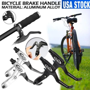 1 Pair Aluminum Bicycle BMX Brake Handle MTB Mountain Bike Cycling Brake Levers - Picture 1 of 27