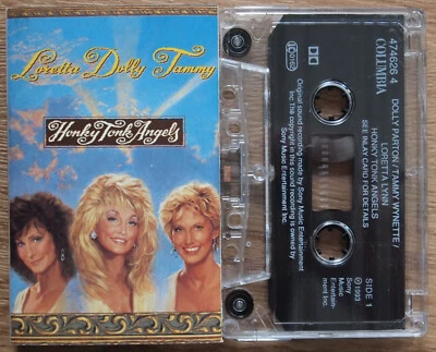 LORETTA DOLLY TAMMY - HONKY TONK ANGELS (COLUMBIA 4746264) 1993 UK CASSETTE TAPE - Image 1 of 3