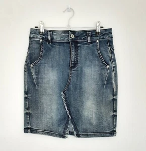 Jac + Mooki Denim Mini Skirt Size XS ( Fit To Size 8 ) - Picture 1 of 4