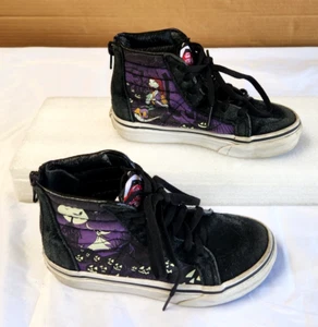 Vans x Disney Nightmare Boys Hi Top Skateboarding Shoes Black Purple Size US 12 - Picture 1 of 14