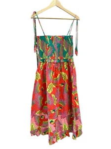 Farm Rio Smocked Cover-Up Midi Dress Size M Medium NEW NWT - Picture 1 of 15