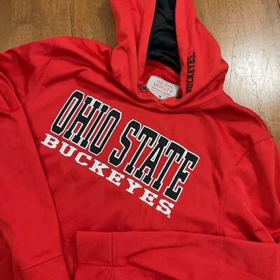 Ohio State Buckeyes Varsity Authentic Apparel Men's Medium Pullover Hoodie Red - Image 1 of 4
