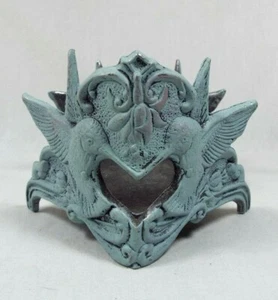 Carson Pewter Double Sided Hummingbirds Large Painted Jar Candle Holder - Picture 1 of 7