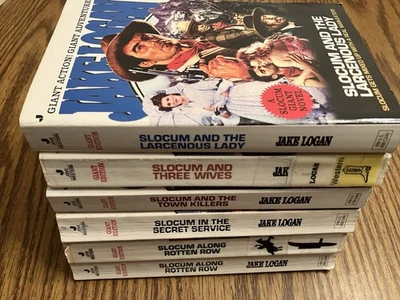 Slocum-Jake Logan, Adult Western Lot of 6 GIANT Novels - Imagem 1 de 4