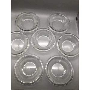 Vintage Bormioli Rocco Vitrosax Italy 7pcs Bowl Clear Glass 8" Dia w/chips READ - Picture 1 of 16