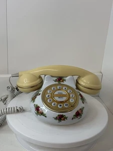 Vintage Royal Albert Old Country Roses Telephone Astral  Push Button - Picture 1 of 14
