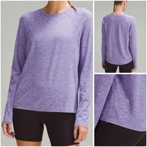 Lululemon Size 8 License to Train Classic-Fit Long-Sleeve Shirt Heathered Purple - Imagen 1 de 14