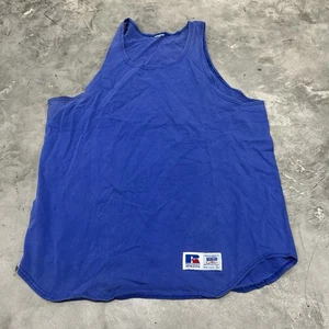 Vintage Russell Athletic 100% High Cotton Made In USA Tank Top Large Blank 90s - Bild 1 von 6