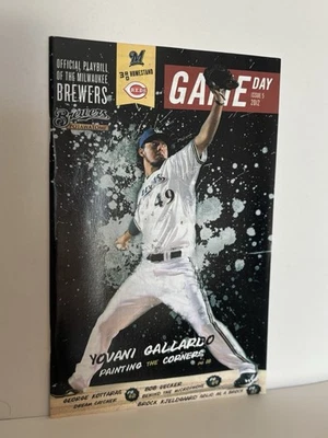 2012 Milwaukee Brewers Game Day Program – Yovani Gallardo Issue #5, Baseball - Image 1 of 2