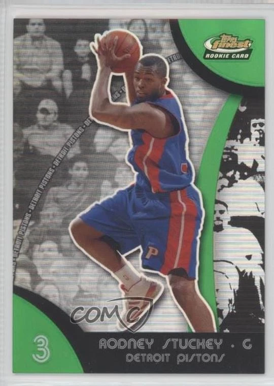 2007-08 Topps Finest Green Refractor /149 Rodney Stuckey #99 Rookie RC - Image 1 of 2