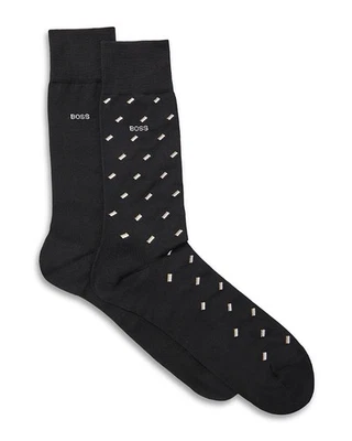 Boss Mini Pattern Socks Men's US 7-13/EU 40-46 Black 4 Pairs - Image 1 of 4