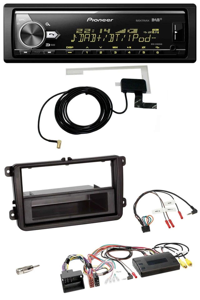 Pioneer Bluetooth DAB USB Lenkrad Autoradio für VW T5 Golf Tiguan Touran 2009-20 - Bild 1 von 4