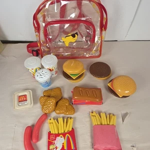 Vintage McDonalds Spielzeug Spiel Essen Set mit Rucksack CDI 2001 extra Teile - Bild 1 von 17