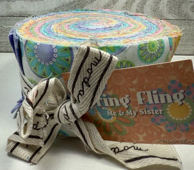 Moda Jelly Roll Spring Fling Fabric Strips Me & My Sister Quilting Crafts - Image 1 of 4