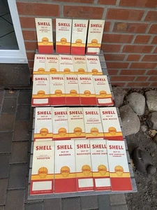 Vintage 1960 Shell Öl Gas Service Station Reisekarten Landkarten Konvolut - Bild 1 von 4