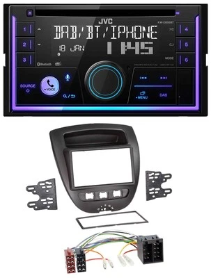JVC MP3 USB 2DIN DAB Bluetooth CD Autoradio für Citroen C1 Toyota Aygo Peugeot 1 - Bild 1 von 4