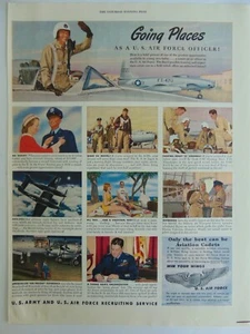 Servicio de reclutamiento de la Fuerza Aérea de los Estados Unidos 1949 anuncio impreso de arte vintage - Imagen 1 de 1