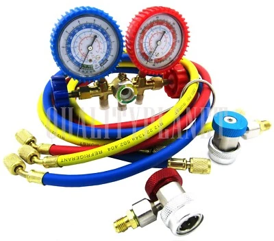 Manifold Gauge HVAC A/C Refrigeration Charging W/ 600PSI HOSE - Image 1 of 2