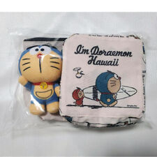 JAL Hawaii Line Limited Tanning Doraemon Plush Porch Eco Bag Set Anime Japan