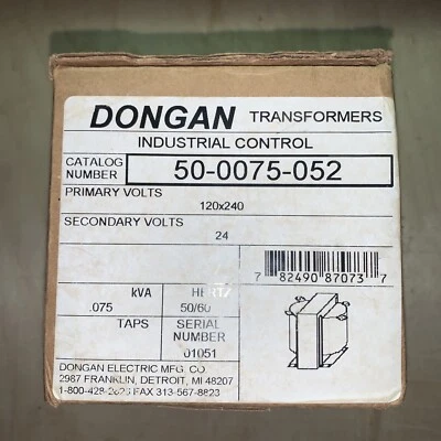 Transformador DONGAN 50-0075-052 / 500075052 (caja abierta) Foto 1 de 4
