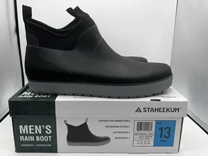 Staheekum Mens Rain Boot Neoprene And Rubber Black Sz 13 NWB - Bild 1 von 7