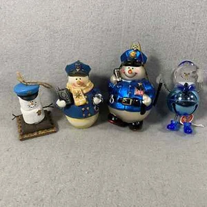 Posten 4 Schneemann Polizist Strafverfolgung Urlaub Weihnachtsschmuck - Bild 1 von 9