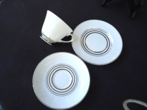 vintage art deco royal doulton royalty trio tea cup & saucer plate set h4688 - Bild 1 von 3