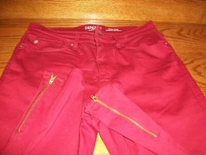 Levi's Denizen High Rise Ankle skinny Wine Red Womens Jeans Sz 10-Zip leg-EUC - Picture 1 of 3