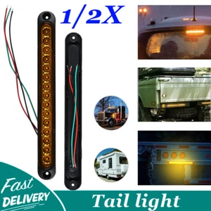 1/2X 12-24V LED Tail Lights Indicator Light Bar Slim Strip RV Trailer Light STOP - Picture 1 of 15