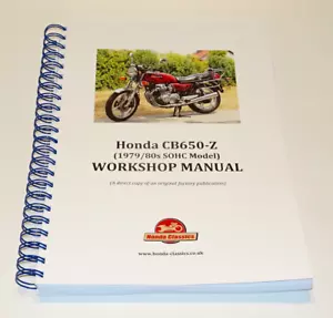 Honda CB650 SOHC Cuatro Factory Taller Manual de Libro. Reproducción HWM047 - Imagen 1 de 7