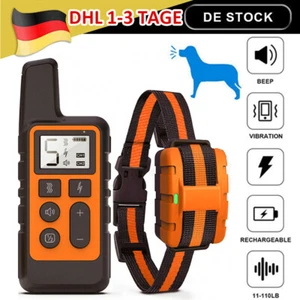 Dog Training Collar USB Rechargeable Electric Shock Remote Control Anti Bark DHL - Bild 1 von 19