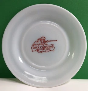 Vintage Hazel Atlas Davy Crockett Frontier Hero Milk Glass Plate 7" Walt Disney - Picture 1 of 7