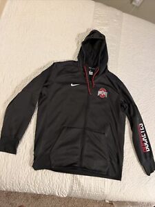 Nike Therma Fit Ohio State Buckeyes Hoodie Sweatshirt T359317 Mens Size XL Gray