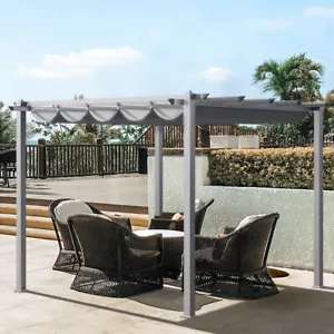 Durable Garden Pergola Awning Gazebo Canopy Furniture Barbecu Party Outdoor Roof - Picture 1 of 40