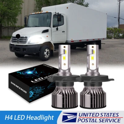 Светодиодные фары дальнего/ближнего света для Hino 145 165 185 258 268 338 H4 2 лампы 9003 - Изображение 1 из 4