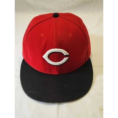 New Era Cincinnati Reds 59FIFTY Fitted Hat MLB Baseball Cap 7 1/8 - Image 1 of 4