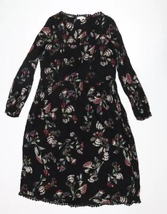 RJR.John Rocha Womens Black Viscose Blend Size 10 V-Neck - Picture 1 of 10