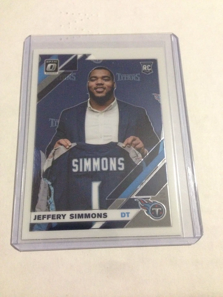 2019 Donruss Optic Football #108 Jeffery Simmons Rc Titans - Image 1 of 1