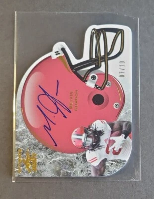 Melvin Gordon 2015 Leaf Draft Helmet RC Auto #7/10 Rare Wisconsin Rookie #H-MG1 - Image 1 of 4