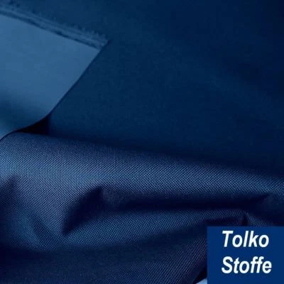 TOLKO STOFFE dkl blau Nylon-Segeltuch wasserdicht reißfest robust Plane Stoff matt Meterware