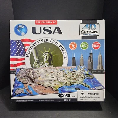 The Country of USA History Over Time Puzzle - 4D Cityscape Jigsaw ~New, Open Box - Image 1 of 4